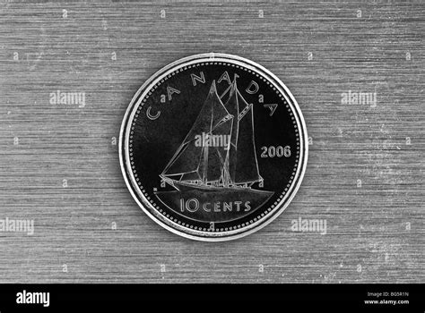 Standard Canadian Dime (10 Cents) with Bluenose Schooner Stock Photo ...