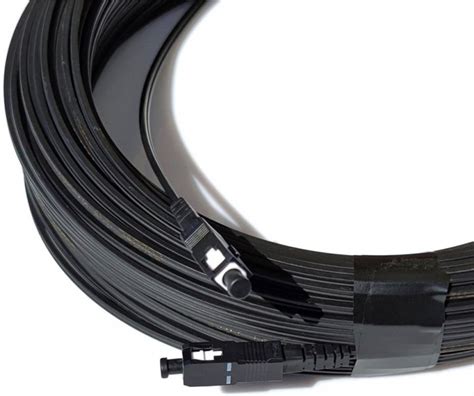 Патч-корд CMS SC/UPC-SC/UPC SM, Simplex, FTTH плоский, уличный для ...