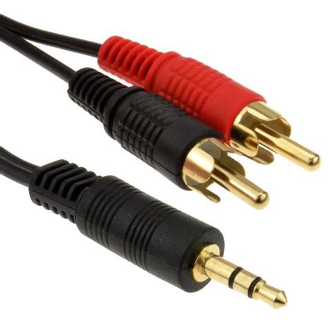 Mm St R O Jack Vers Rca Cinch Fiches Audio C Ble Cordon Plaqu S