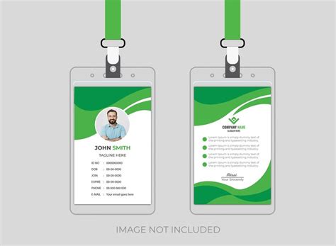 Premium Vector Corporate Office Employee Id Card Design Template