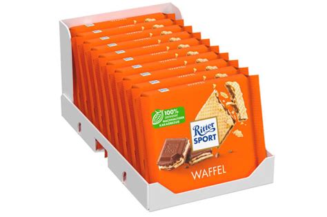 Ritter Sport Waffel Schokoladen Tafel 10x 100g