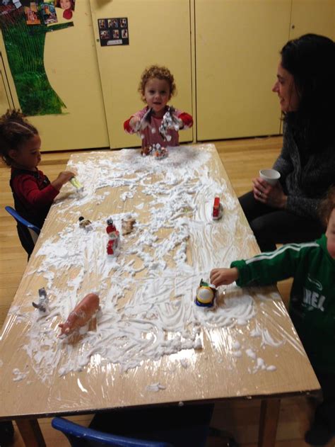 Making Tracks In The Snow Shaving Cream Followed The Activity With