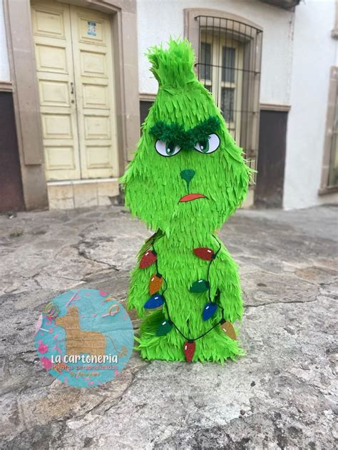 Piñata Grinch Piñatas Originales Navideñas Piñatas Navidad Piñatas