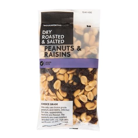 Roasted And Salted Peanuts And Raisins 150 G Za