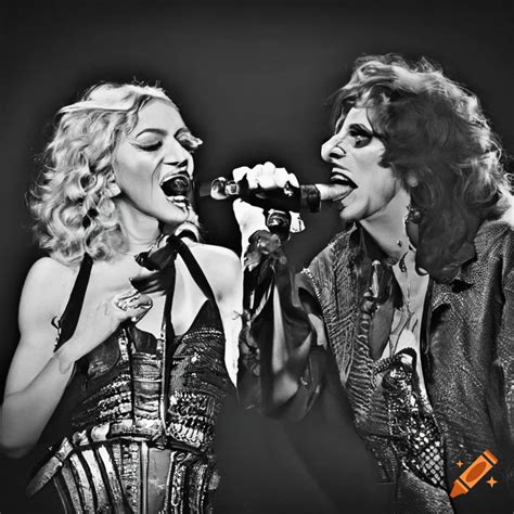 Madonna And Alice Cooper Performing Together On Craiyon