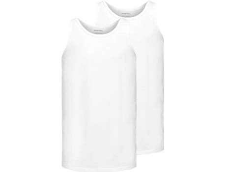 Conjunto De Tops B Sicos Jack Jones Algod O Homem Xxl Branco