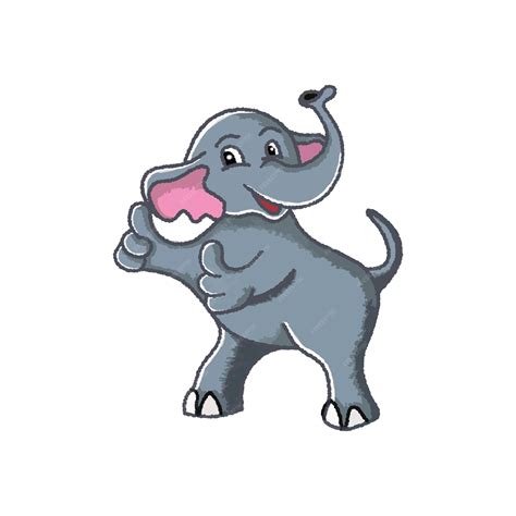 Smiling Elephant Clipart With Toothbrush