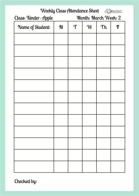 Free Printable Attendance Sheet Templates Attendance Sheet