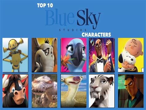 Top 10 Blue Sky Studios Characters (My Version) by Criszilla101 on DeviantArt