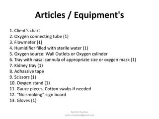 oxygen administration procedure | PPT