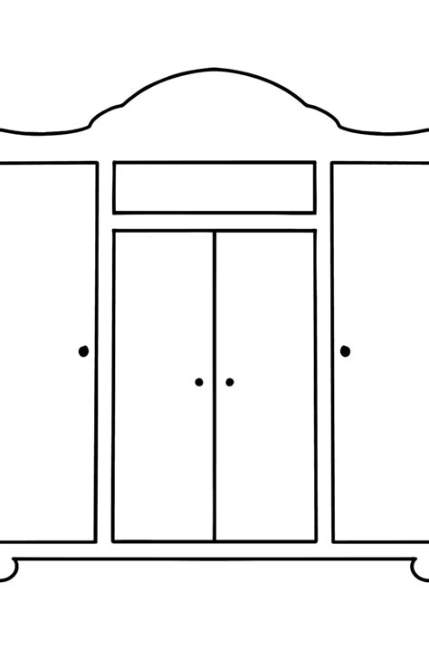 Kleurplaat kledingkast - Online en uitprinten is gratis!