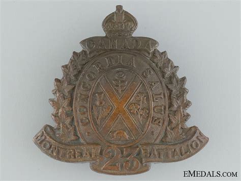 23rd Battalion Quebec City Cap Badge Cef Emedals