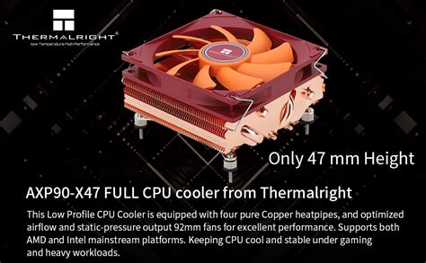 Thermalright Axp X Full Low Profile Cpu Cooler With Mm Tl R