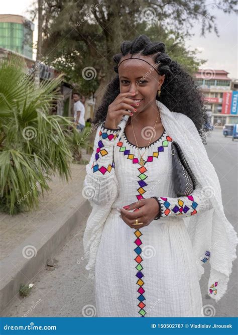 Ethiopian Men And Women Celebrating The 123rd Anniversary Of Ethiopia`s