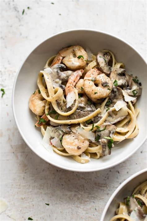 Shrimp And Mushroom Pasta Recipe • Salt And Lavender