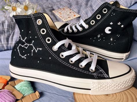 Embroidered Converse/ Converse Custom Constellation Embroidery - Etsy | Embroidered shoes ...