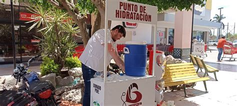 Por altas temperaturas puntos de hidratación en Guasave Ya están