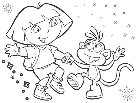 Imagens encantadoras de Dora, a Aventureira, para imprimir e colorir! | Dora coloring, Cartoon ...