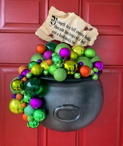 Hocus Pocus Life Potion Bubbling Cauldron Door Hanger Dollar Store