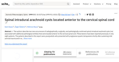 Spinal Intradural Arachnoid Cysts Located Anterior To The Cervical