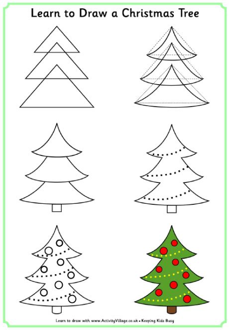 Christmas Tree Drawing | quotes.lol-rofl.com