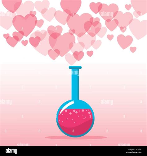 Love Potion Valentines Day Hearts Background Stock Vector Image And Art