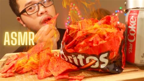 Asmr No Talking Doritos Flamin Hot Cheetos Nacho Chips Crunchy Eating Sounds Youtube