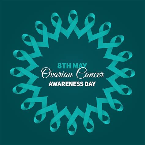 Premium Vector | Ovarian cancer awareness ribbon day