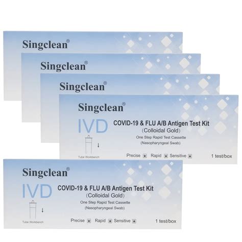 Singclean Ivd Covid 19 Flu A B Antigen Kit Rapid Test Covid Γρίπης