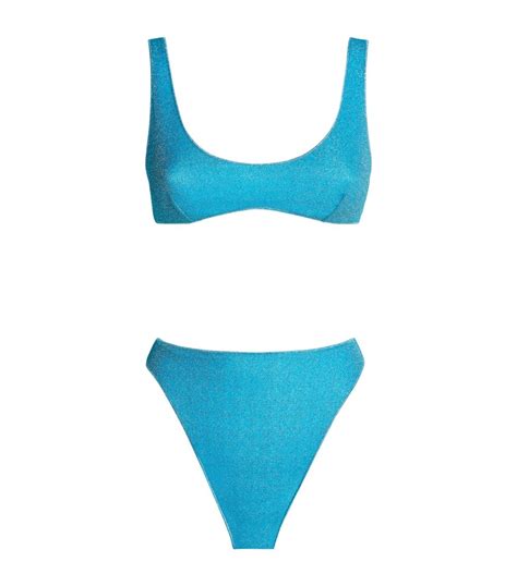 Womens Oséree turquoise Lumière Sporty 90s Bikini Set Harrods