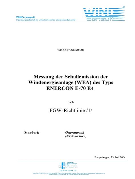 Ausfüllbar Online Messung der Schallemission der Fax Email Drucken