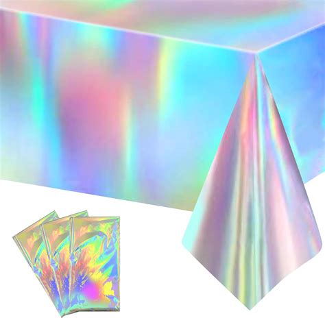 Amazon Kopokita 3 Pack Iridescent Tablecloths For Parties