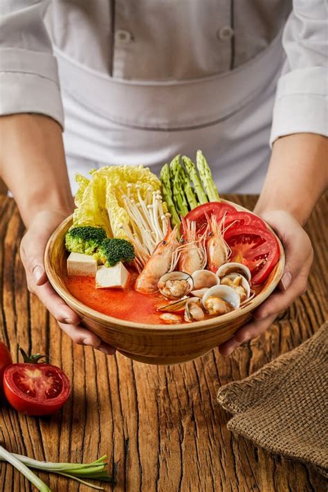Vegetables And Meat Needed To Make Chinese Hot Pot Traditional Chinese Food Stock Photo Image