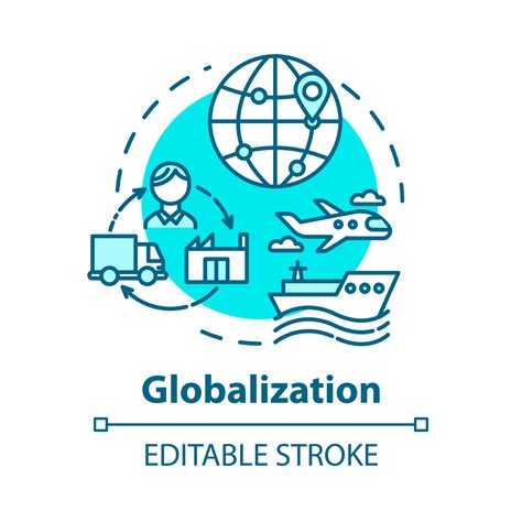 Globalization Concept Icon International Economy Global Distribution