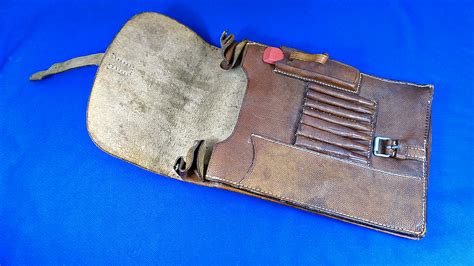 Wittmann Antique Militaria FIELDGEAR 51191C Brown Leather Map Case