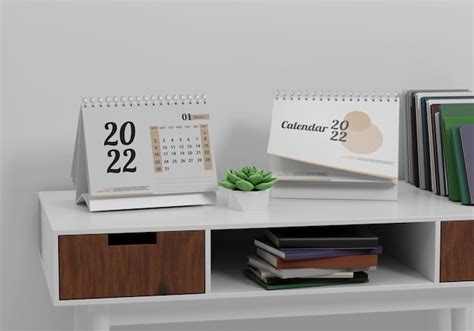 Premium Psd Realistic Calendar Mockup 2022