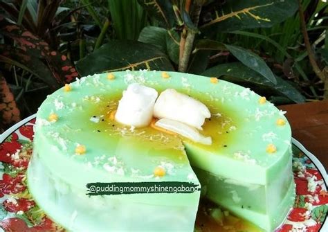 Resep PuddingMommyShine Pudding Melon Lapis Kelapa Muda Dan Lelehan