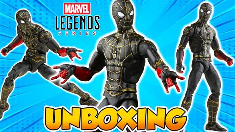 Marvel Legends Spiderman Traje Negro No Way Home Unboxing Youtube