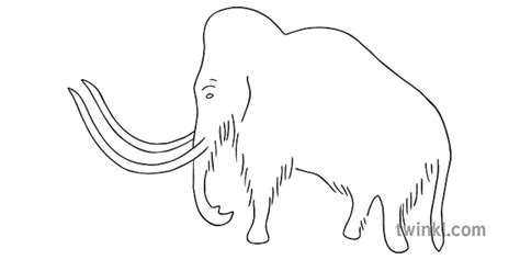 Woolly Mammoth Cave Painting Stencil Prehistoric Stone Age Art Ks