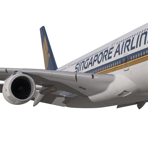 Airbus A380 900 Singapore Airlines Modèle 3d 129 Max 3ds C4d Fbx