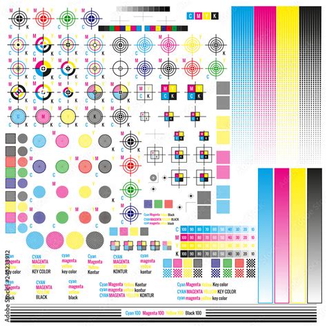 Cmyk Color Management Elements Publishing Graphic Symbol Utilities