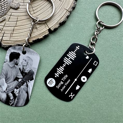 Spotify Code Keyring Personalised Photo Keyring Custom Etsy UK