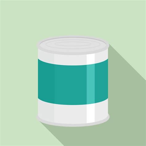 Premium Vector Food Tin Can Icon Flat Illustration Of Food Tin Can