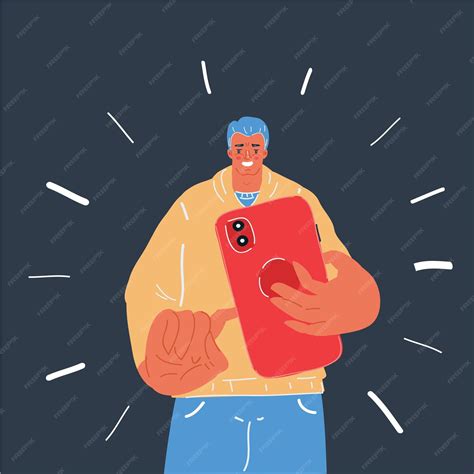 Ilustración vectorial de dibujos animados de un hombre mirando su