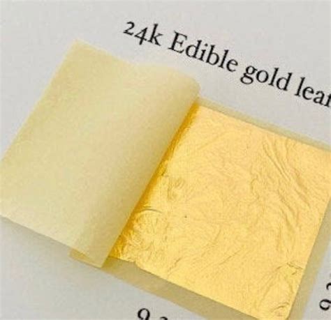 100 Sheets 24k Gold Leaf Sheets Edible Gold Leaf Sheets Gilding Art