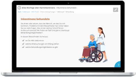 Online Pflegekurs Pflegen bei Inkontinenz für pflegende Angehörige