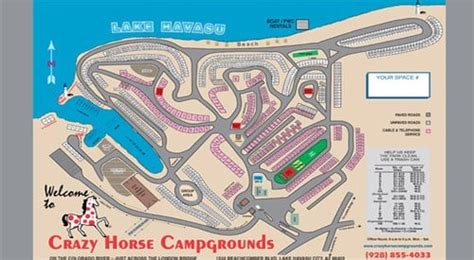 Crazy Horse Campground Map Lake Havasu - Crazy Loe