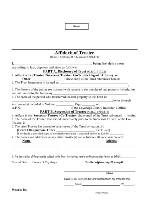 Affidavit Of Successor Trustee Form Maricopa County 2024