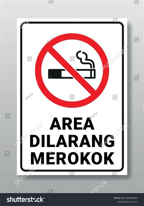 Simbol Area Dilarang Merokok Tanda Larangan Stock Vector (Royalty Free) 2284654585 | Shutterstock