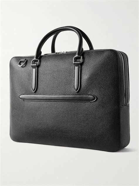 Smythson Cross Grain Leather Briefcase Smythson